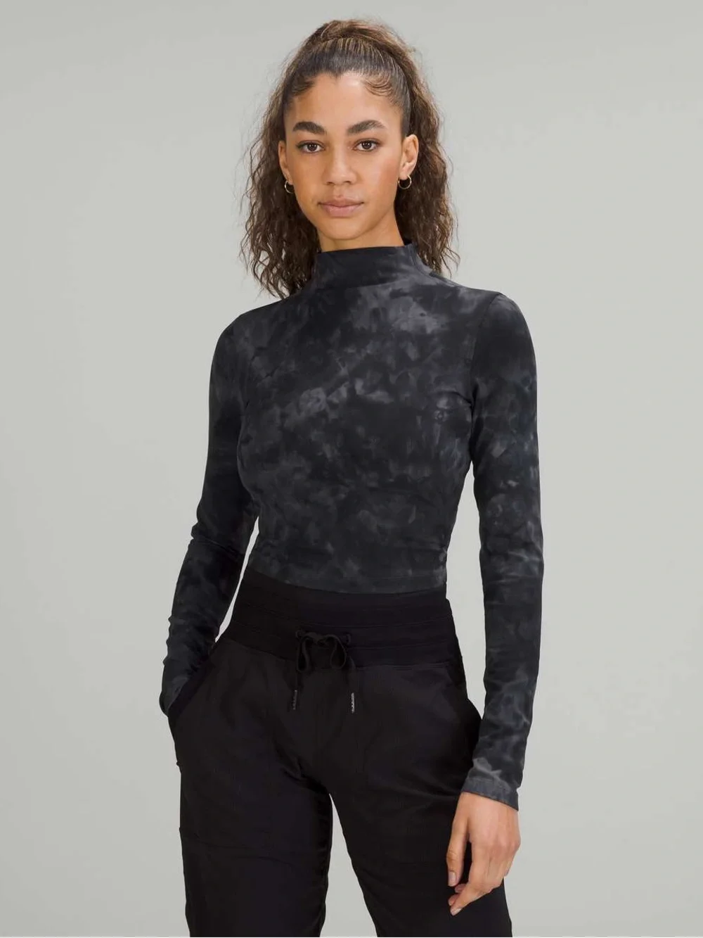 049. Lululemon All Aligned Mock Neck Long Sleeve Shirt Diamond Dye
